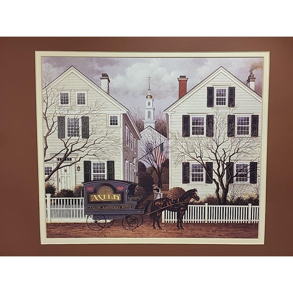 Farewell Kiss to Mrs. Jacob Amherst Charles Wysocki Milkman Americana Unframed - Picture 2 of 15
